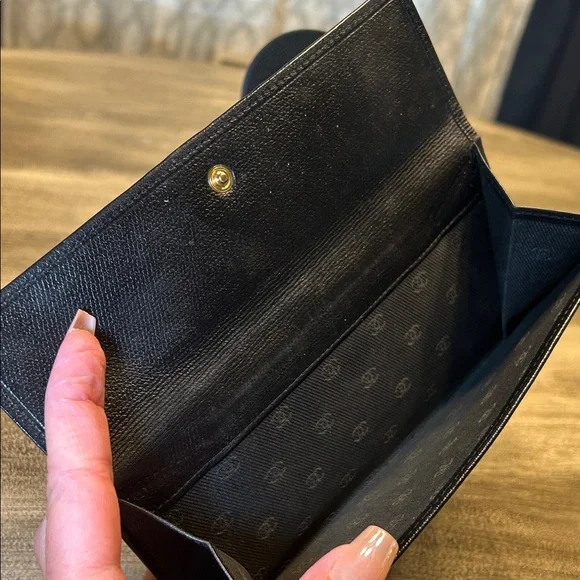 108. CHANEL Black Leather CoCo Button Wallet-COA - Picture 8 of 16